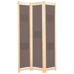 vidaXL 3 paneeliga sirm, pruun, 120 x 170 x 4 cm, kangas