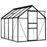 vidaXL kasvuhoone alusraamiga, antratsiithall, alumiinium 4,75 m&sup2;, Antracito