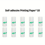 10 Rulli Mini Printer Kleepuv Paber Valge Termopaber Silt Prindisilt Naljaprinter 57mm, Klijai Lipni spauda