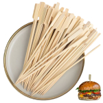 K&ouml;&ouml;git&ouml;&ouml;riistad, 100 tk bambusest vardad, 4,7" naturaalsest puidust kokteilipulgad