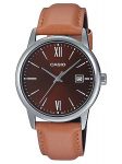 Klassikaline meeste k&auml;ekell Casio pruuni nahkrihmaga TY49555