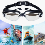 Ujumisprillid T&auml;iskasvanute ujumisprillid uduvastased silikoonist veekindlad ujumisprillid ninaklambriga k&otilde;rvatroppidega