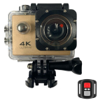 iWear K1 Ultra HD 4K 16Mpix Wi-Fi Sport Kaamera koos 2'' LCD Puldi & 8x Kinnituskomplekt Kuldne