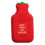MEDRULL Soojenduskott kootud vutlaris N2 ( Punane Keep calm and Hug me)