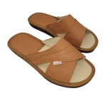 Naiste nahast sussid vabastatud varvas, pruun.Bosaco