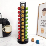1tk Pod-Alus, Vertikaalne Kohvikapsli Hoiustaja, 40 Nespresso Kapslit., Juoda