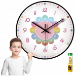 Laste aja &otilde;ppimise seinakell Vaikne 25cm + patarei tasuta