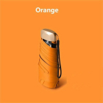 1tk Mini P&auml;ikesevari UV UPF50+ V&auml;ike Kokkupandav Vihmavari  variant-107181, Oranžinė
