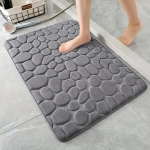 1tk Kivimustriline Pehme WC Vaip, Vannimatt, Libisemiskindel Vaip, 60*90cm tamsiai pilka