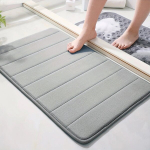 1tk Pehme ja Imav Hall Memory Foam Vannimatt - Libisemiskindel Pehmendatud Du&scaron;ivaip M&otilde;nusaks Vannielamuseks, &Scaron;viesiai pilka50*80cm