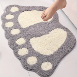 Superimav Microfiber Vannimatt Libisemisvastase Tagaosaga - Pehme ja Mugav Hall Vaip, 48*67cm Pilka