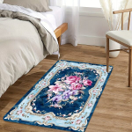 Persia stiilis lilleline vaip romantilise roosiga., 19,68 * 31,49 colio / 50 * 80 cm