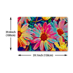 1tk 3D Kirju Lilleline Vaip, Moodne Elutoa P&otilde;randamatt, 39,4x59 colių / 100x150 cm