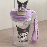 Sanrio Kuromi & Cinnamoroll Multikas Veepudel - &Scaron;ikk Plastist Joogitops T&uuml;drukutele, Violetinė-plastikinė taurė