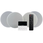 Muusikakeskus Haut-parleurs FONESTAR KS-WALL 4 - Bluetooth USB FM AUX - Must - Amplificateur - 25 Watts - 4 Haut-parleurs