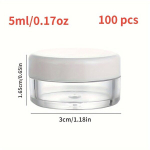 plasttopsid, 100 tk, 5 ml/0,17 uncijos baltas dangtelis