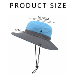 Naiste m&uuml;tsid, naiste hobusesaba p&auml;ikesem&uuml;ts UV-kaitsega kokkupandav v&otilde;rgust laia &auml;&auml;rega rannap&uuml;&uuml;gim&uuml;ts matkaaia jaoks, sinine