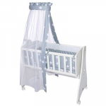 Lorelli beebi voodipesu komplekt First Dreams Blue Grey Mist Stars, 75x75, 7-osaline