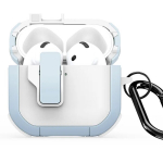 Dux Ducis PECP PC+TPU kaitsekorpuse kate konksuga Apple AirPods 4 jaoks &ndash; Valge Sinine