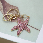 3D Merineitsi ja Kilpkonna V&otilde;tmehoidjad, Moerhinestones Emailitud, Metalli V&otilde;lud, Ookeani Looma Koti Auto Aksessuaar., Starfish Pink