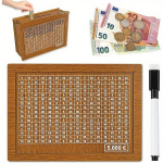 Vintage Puidust Rahakogumiskarp Eesm&auml;rgi J&auml;lgijaga ja Numbrim&auml;rgistega , 5000 &euro;