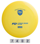 Discgolfi ketas Discmania Fairway Driver C-Line FD3 Jackal, kollane