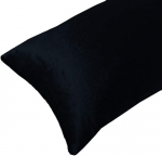 Dekoratiivpadjad, mustad v&auml;ikesed nimmepadjakatted - sametist padjakatted | Diivani v&auml;ljaviik, 12x20 tolli, komplekt 2, must-12 x 20" - komplekt 2