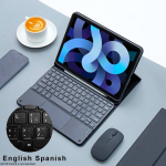 S&uuml;learvuti EGYAL Magic klaviatuur Traadita hiir iPadi generatsiooni jaoks Karp - Must hispaania, iPad Air 4 Air 5