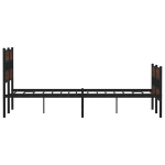 kaheinimese voodi，t&auml;iskasvanu voodi，metallist voodiraam ilma madratsita pruun tamm 150x200 cm CFE4854972