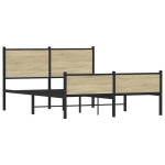 kaheinimese voodi，t&auml;iskasvanu voodi，metallist voodiraam ilma madratsita Sonoma tamm 150x200 cm CFE8294238