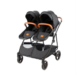 Universaalne kaksikute jalutusk&auml;ru BabyTrold Sibbi, Duo must