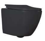 Riputatav WC-pott Euroliux Focus Nero 391C Rimless