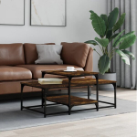 kohvilaud，tugitoolilaud，diivanilaud, suitsutatud tamm, 102 x 60 x 45 cm, tehispuit CFE941828