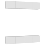 Telekakapid vidaXL, 4 tk, valge, 80 x 30 x 30 cm, MDP