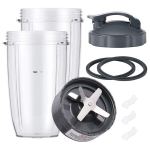 Nutribulleti tasside, terade ja tassidega &uuml;hilduvad varuosad Nutribullet Blenderi jaoks 600W/900W (24 oz) mudelid ~ 24964