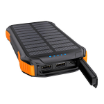 Akupank Choetech B659 p&auml;ikeseenergiapank induktiivse laadimisega 2x USB 10000mAh Qi 5W (must oranž)