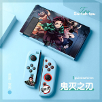 3 Sky Blue-Anime teema kaitsealused Nintendo Switch NS Console Joy-Con Controller Corps TPU pehme kesta korp, m&auml;ngupaneeli aksessuaarid, 3 Dangaus mėlyna
