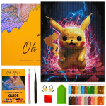 Teemantmosaiik Oh Art! Pikachu maagia, 40x50 cm