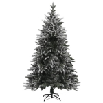 vidaXL kunstkuusk lumiste okstega, roheline, 210 cm, PVC ja PE