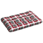 vidaXL euroalustest diivani padi, punased ruudud 120x80x10 cm