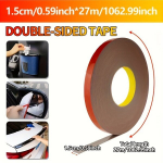 27m Tugev Vaht Hall Teip Kahepoolne Veekindel Kleeplint Koduks/Kaunistuseks/Autoks/Kontoriks., 1,5 x 2700 CM / 0,59 x 1062,99 INCH