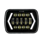 1 PC 55W 7x6 "Veekindel H4 LED-projektor-esilaterna lamp Hi-Lo Beam Halo DRL 6000K Jeep Cherokee XJ autovalgustuse jaoks ~ 0470