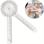 1tk 30.48 cm gonioomeeter, l&auml;bipaistev ortopeediline nurga joonlaud plastikust gonioomeeter.