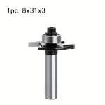 8x31mm must T-t&uuml;&uuml;pi nuga - vastupidav sulam puidut&ouml;&ouml;de frees l&otilde;ikur, piluga & 8mm vars t&auml;pseks l&otilde;ikamiseks., 1vnt 8x31x3
