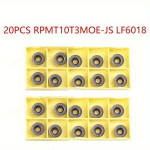 10-100tk Treipingi CNC Treiteranžeeri Terahoidja Sulamteras CNC Karbiiditera Karbiidit&auml;ppist&ouml;&ouml;tlus RPMT10T3MOE-JS LF6018, 20 vnt