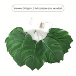 Monstera Lehe Valgusketid Patarei Toitega, 3 metrai (20 LED)