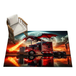 Tulelohe ja Veoauto Muster Vaip, 120 cm x 160 cm / 47,24 colio x 63 colio