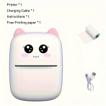 Mini Printeri Paber K&auml;siprinterile Juhtmevaba Termoprinter Nutikas Kingitus , Rožinė