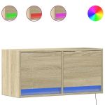 teleri seinakapp LED-tuledega，telerikapp，TV Kapp, Sonoma tamm, 80 x 31 x 38 cm CFE726779