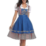 Naised Oktoberfesti kost&uuml;&uuml;mid t&auml;iskasvanud dirndl saksa traditsioonilise baieri &otilde;llekarnevali Fr., Blue_XXL